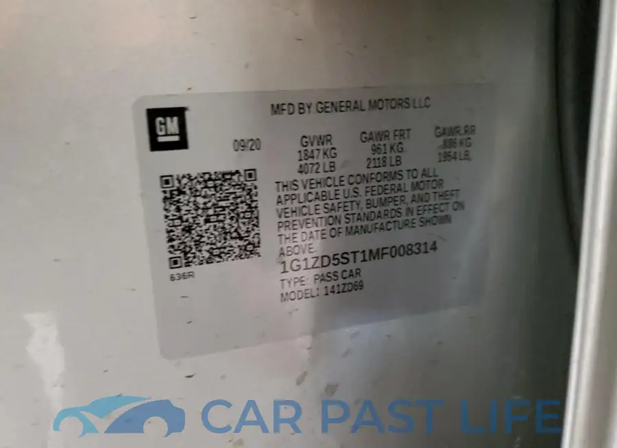 1G1ZD5ST1MF008314# 12