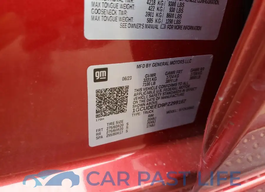 1GCUDEED9PZ299167# 12