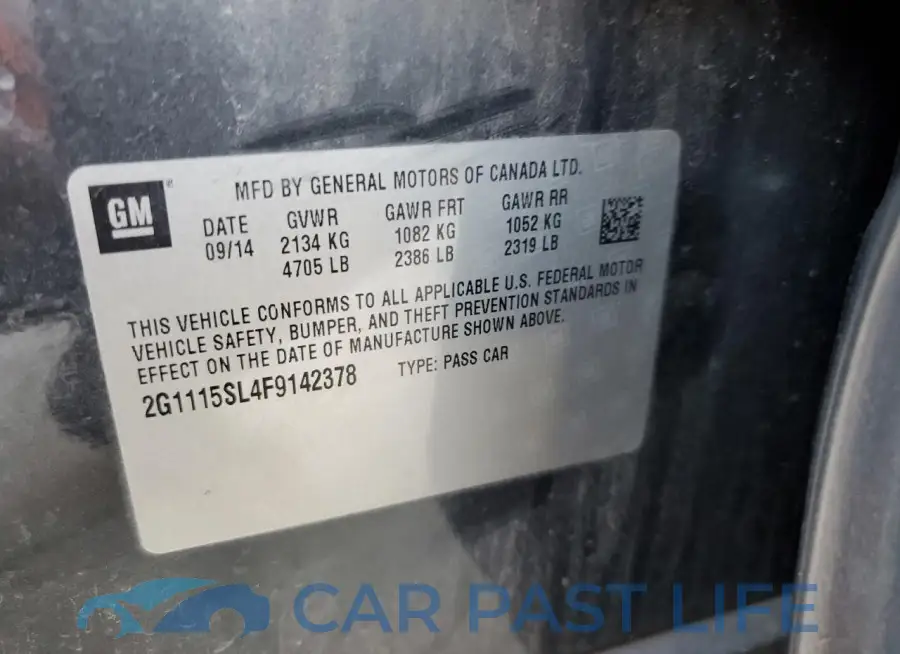 2G1115SL4F9142378# 12