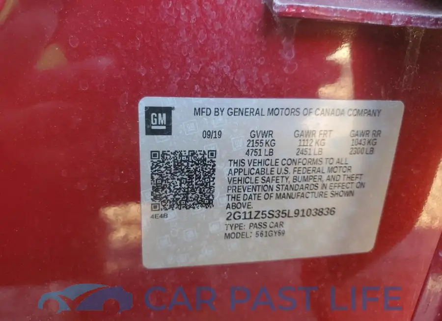 2G11Z5S35L9103836# 12