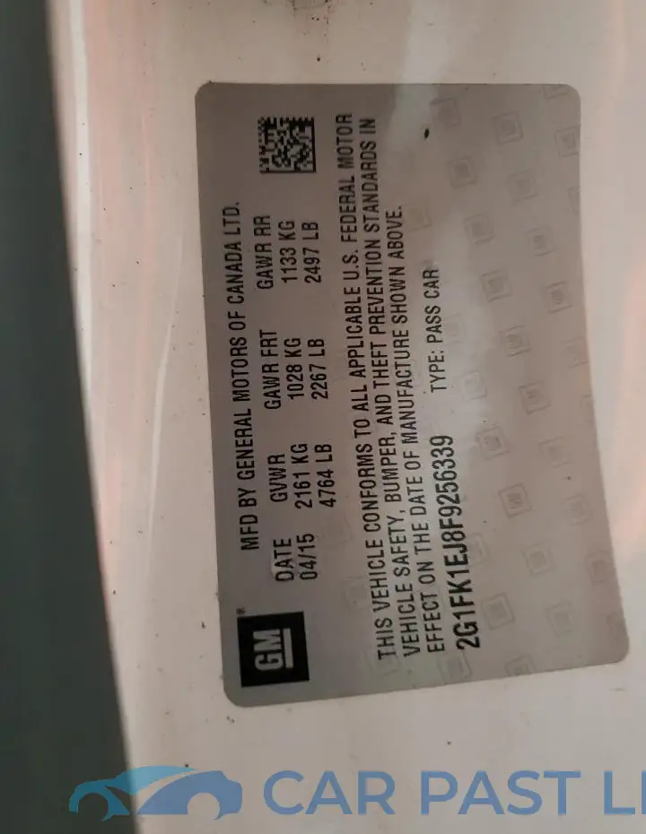 2G1FK1EJ8F9256339# 12