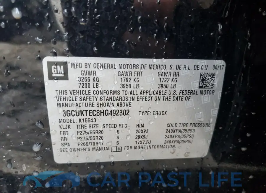 3GCUKTEC8HG492302# 12