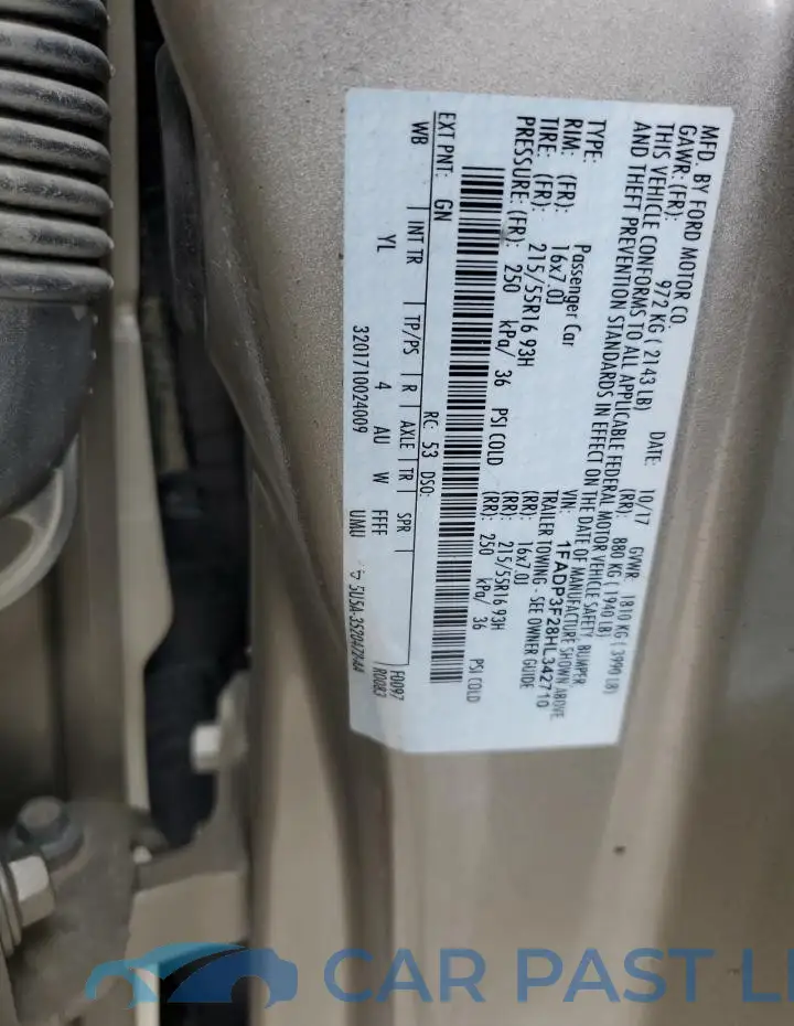 1FADP3F28HL342710# 12