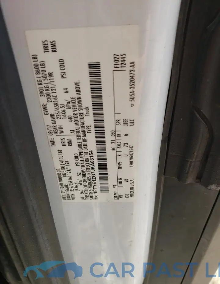 1FTYE1ZG7JKA03154# 13