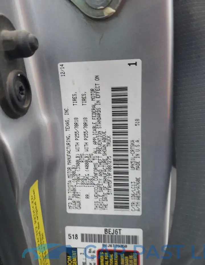 5TFRM5F19FX087275# 12