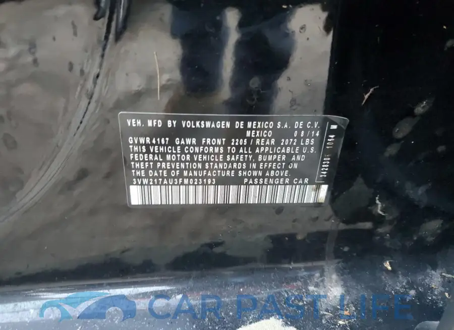 3VW217AU3FM023193# 13