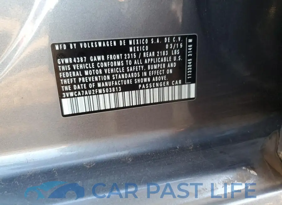 3VWCA7AU2FM503813# 12