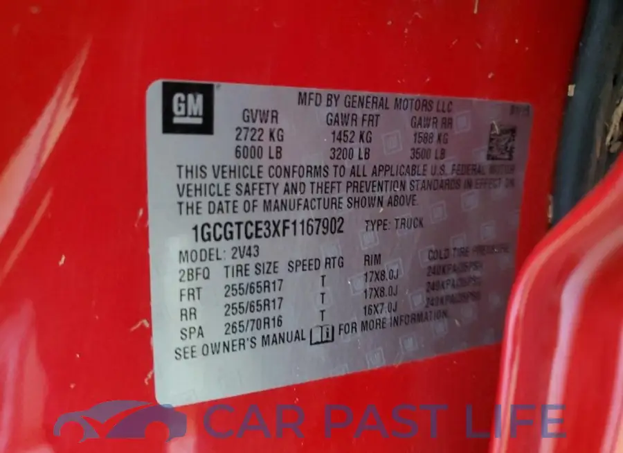 1GCGTCE3XF1167902# 12