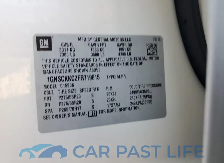 1GNSCKKC2FR719815# 13