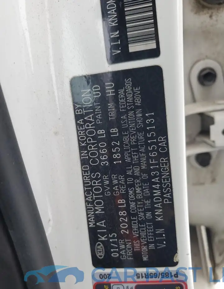 KNADM4A31F6515131# 12