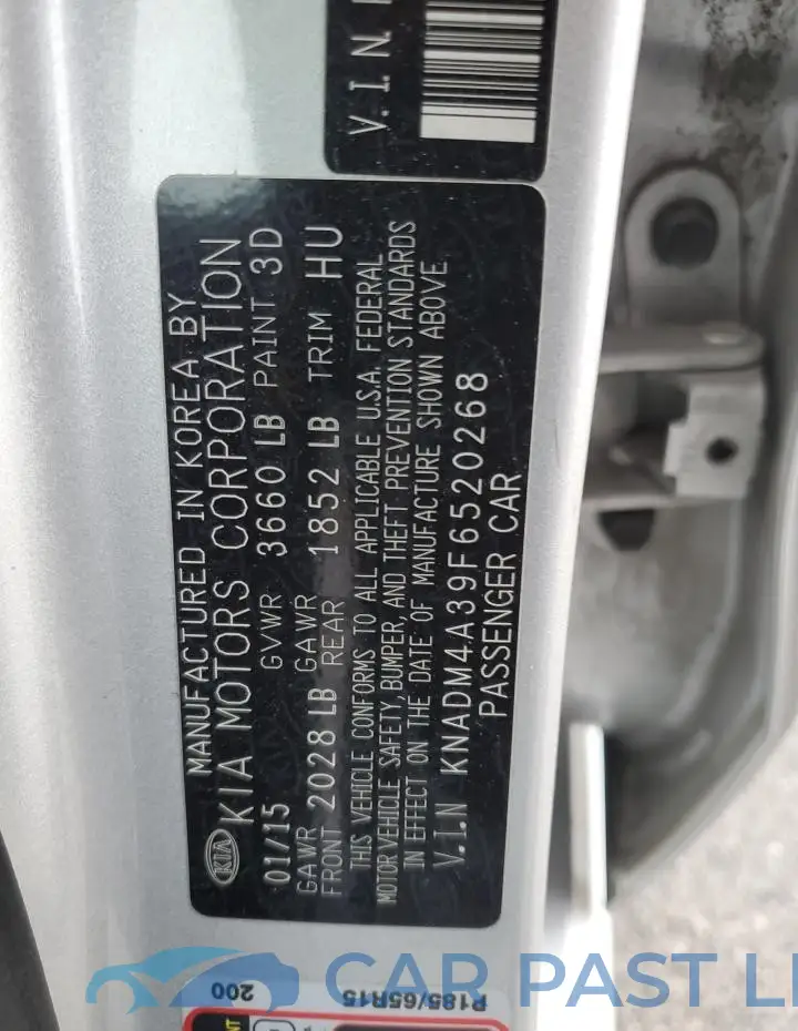 KNADM4A39F6520268# 13