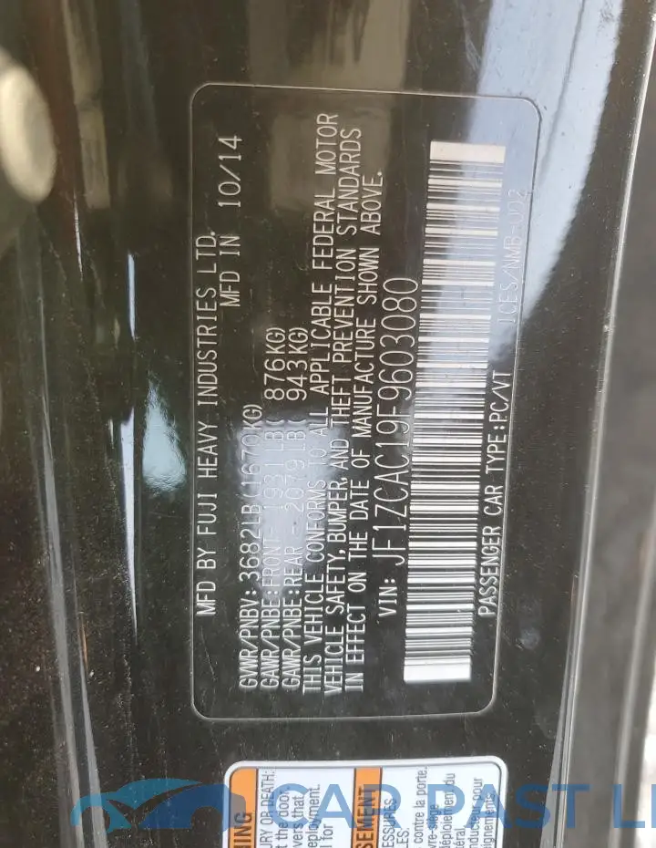 JF1ZCAC19F9603080# 12