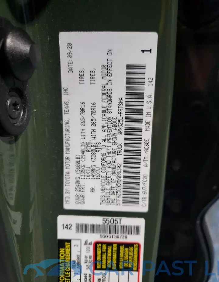5TFAZ5CN5MX096302# 13
