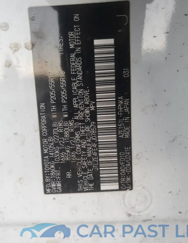 JTLZE4FE4FJ078579# 13