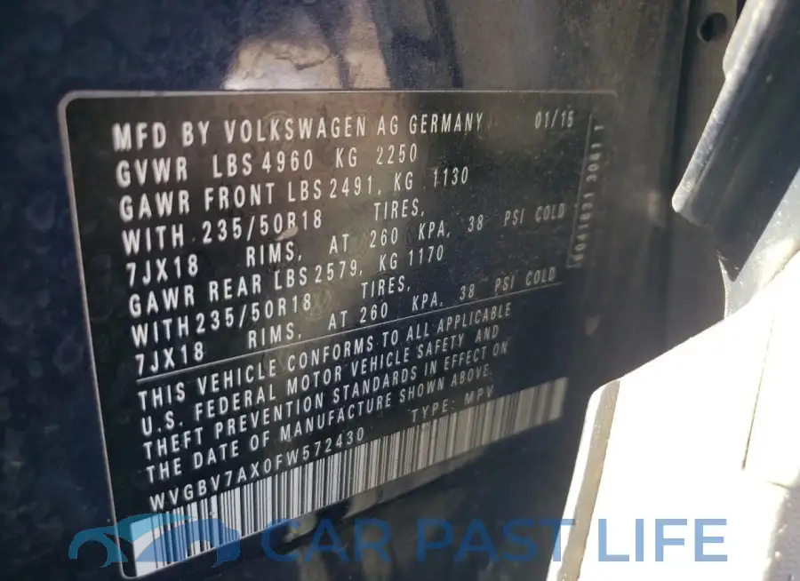 WVGBV7AX0FW572430# 12