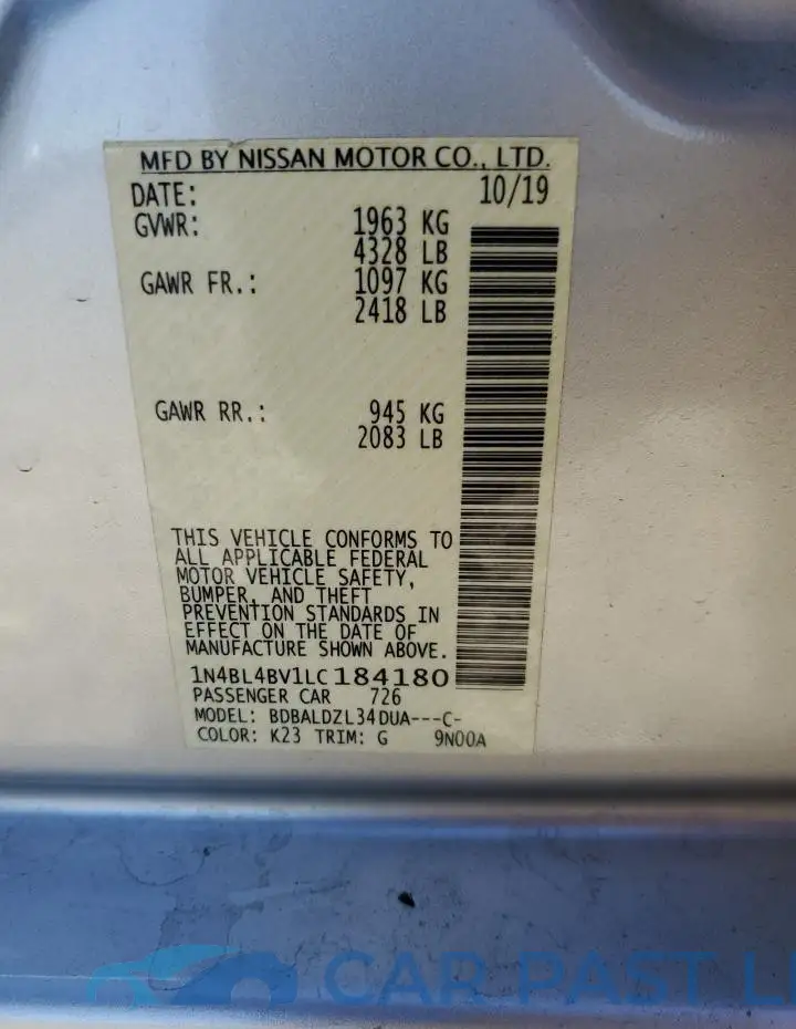 1N4BL4BV1LC184180# 12