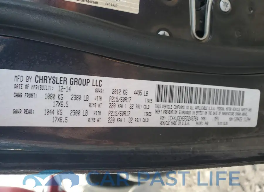 1C4NJCEA3FD240764# 12