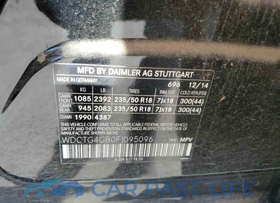 WDCTG4GB0FJ095096# 13