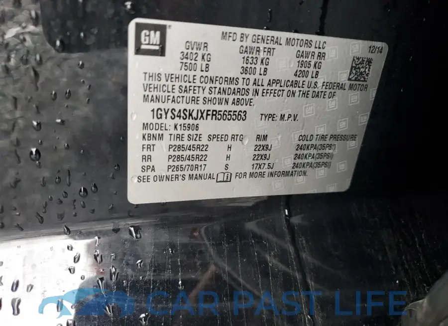 1GYS4SKJXFR565563# 13