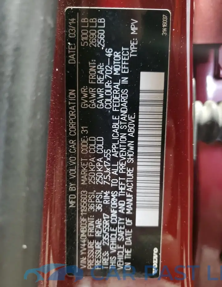YV440MBD3F1195603# 13