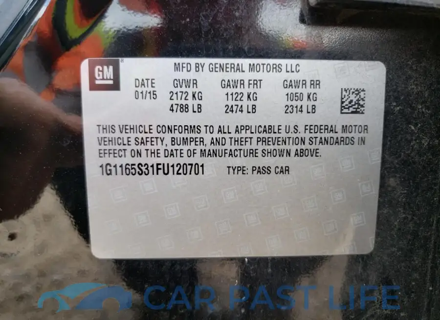 1G1165S31FU120701# 12
