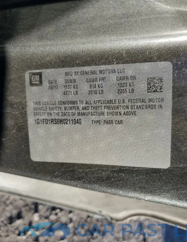 1G1FD1RS6H0211040# 12