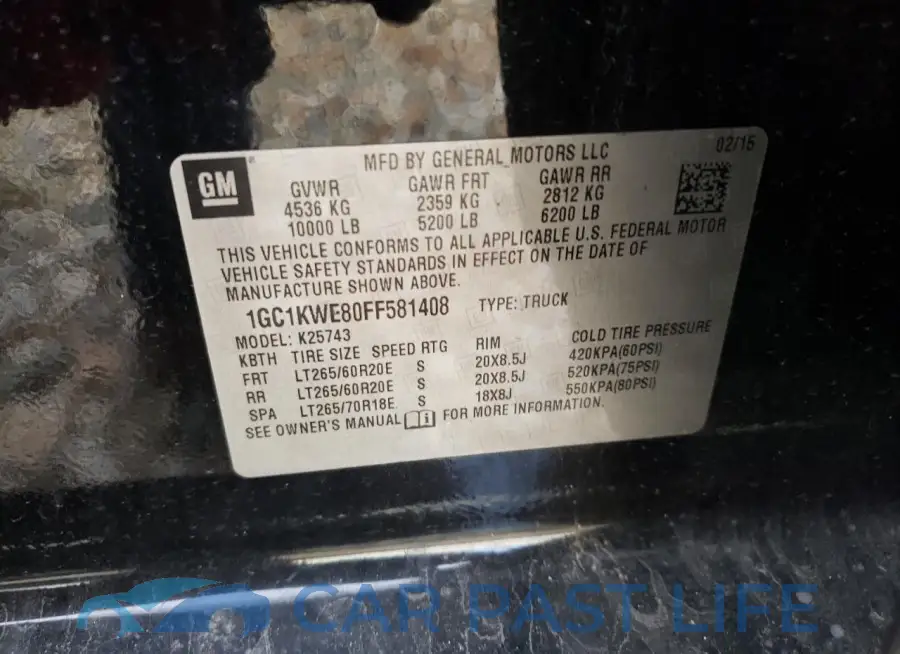 1GC1KWE80FF581408# 13