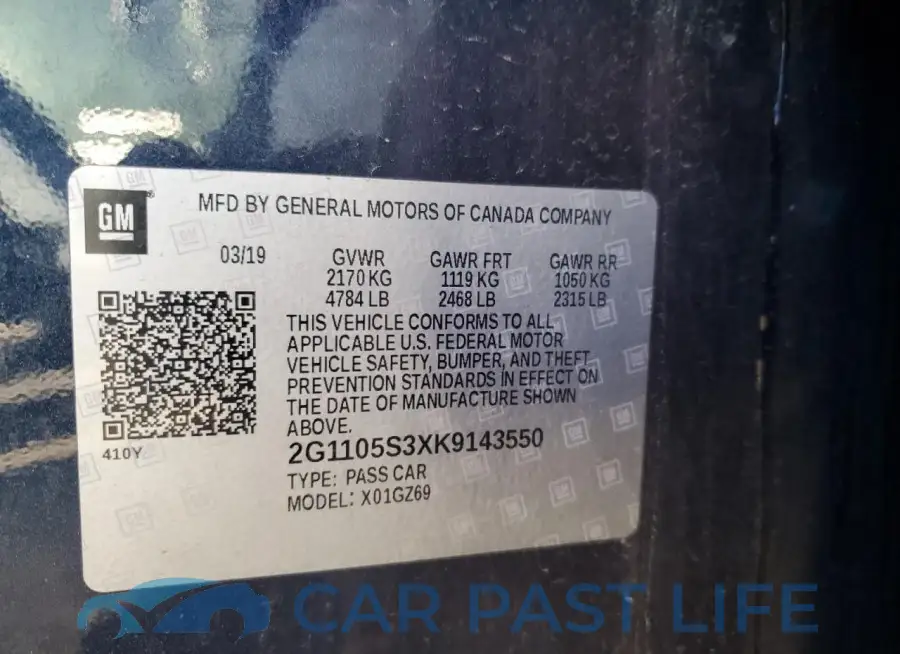 2G1105S3XK9143550# 12