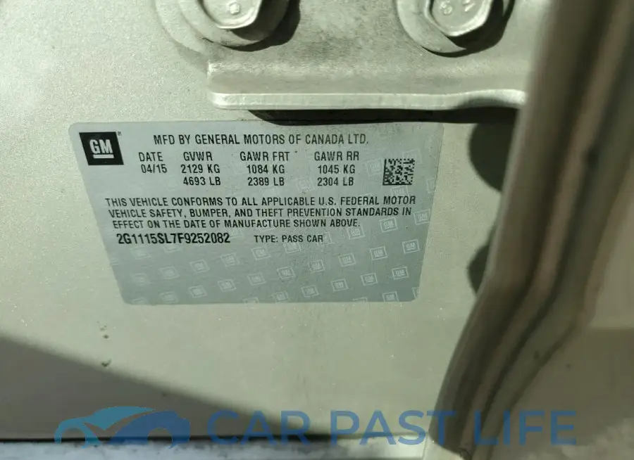 2G1115SL7F9252082# 12