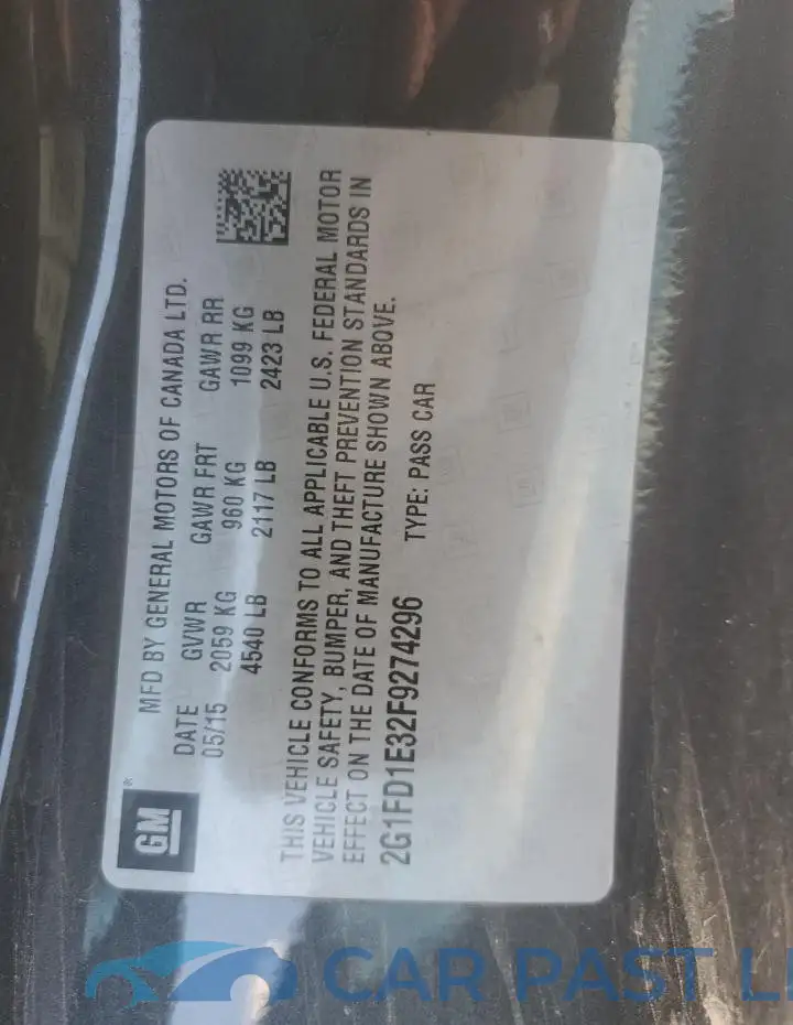 2G1FD1E32F9274296# 12