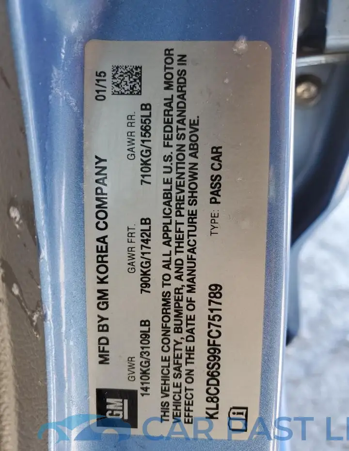 KL8CD6S99FC751789# 13