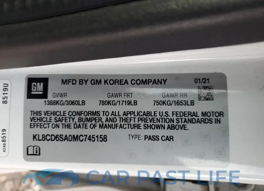 KL8CD6SA0MC745158# 12