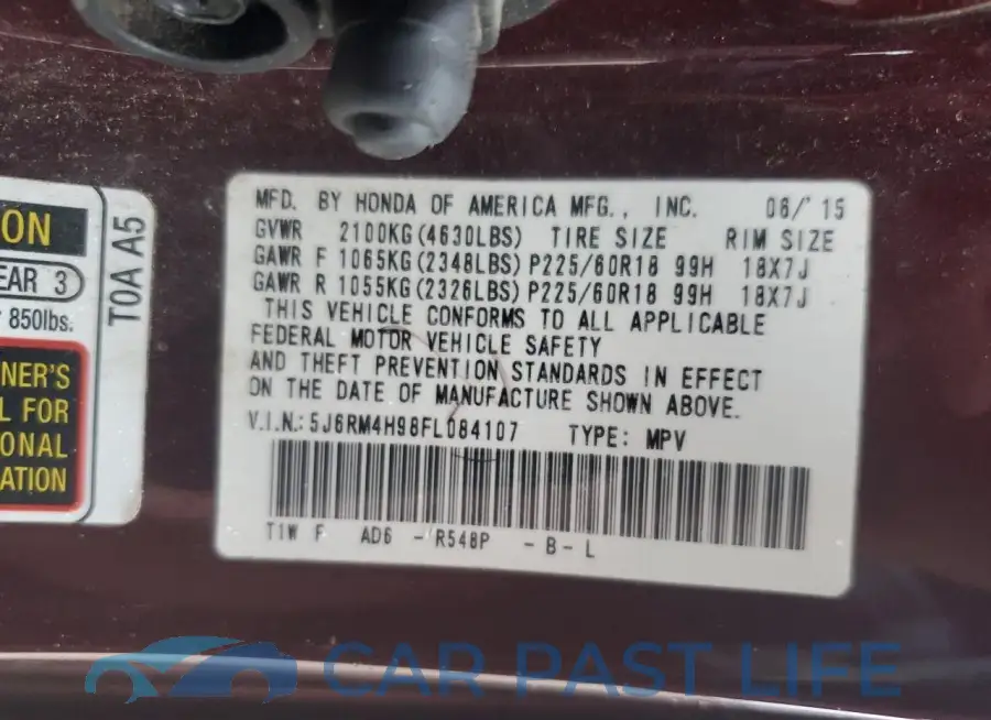 5J6RM4H98FL084107# 13