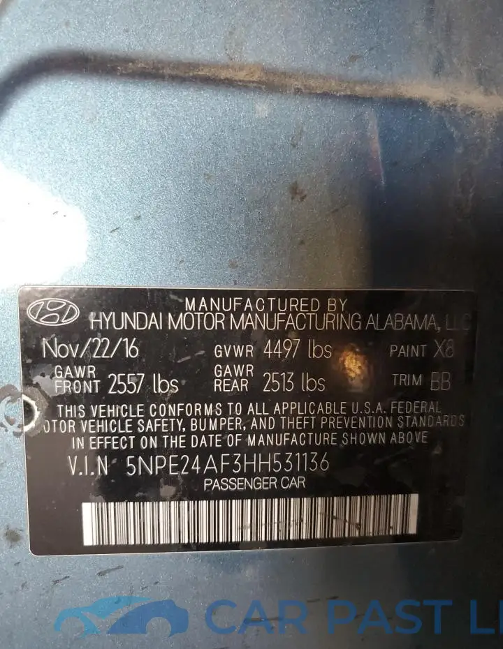 5NPE24AF3HH531136# 12