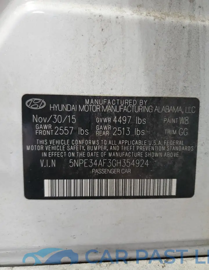 5NPE34AF3GH354924# 12