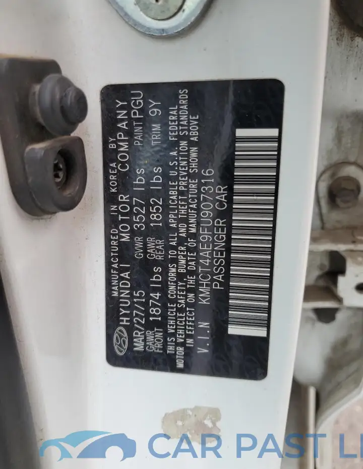 KMHCT4AE9FU907316# 12