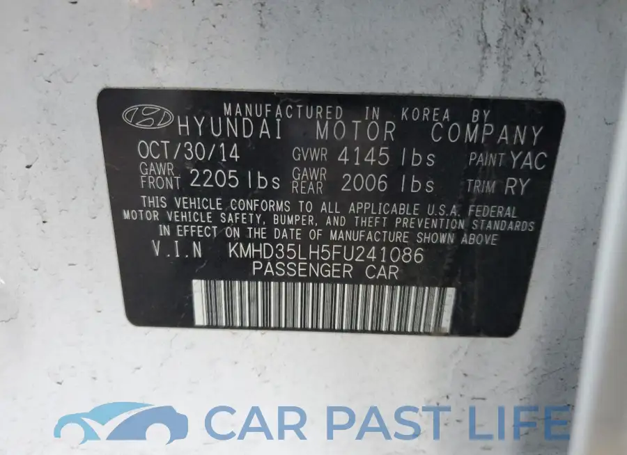 KMHD35LH5FU241086# 12