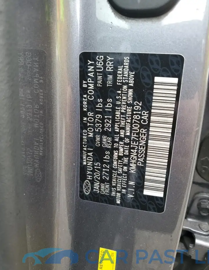 KMHGN4JE7FU078192# 13
