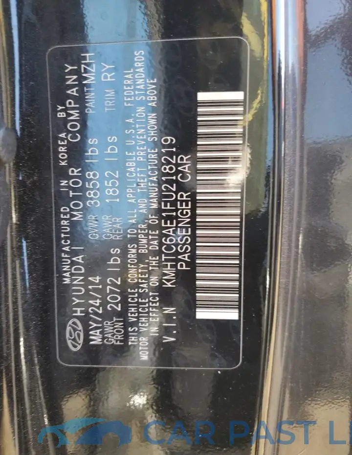 KMHTC6AE1FU218219# 12