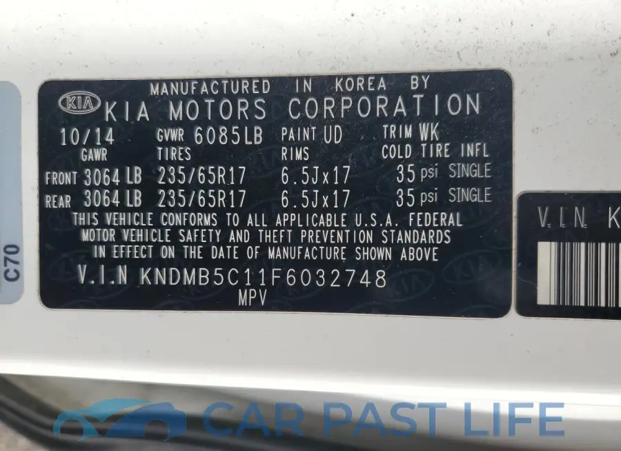KNDMB5C11F6032748# 13