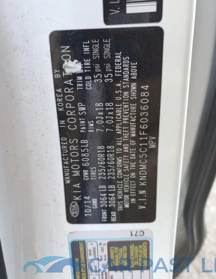 KNDMC5C11F6036084# 13