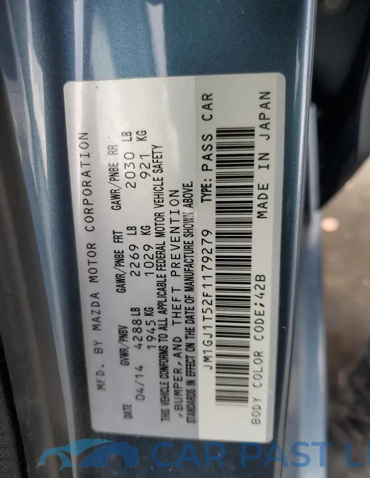 JM1GJ1T52F1179279# 12