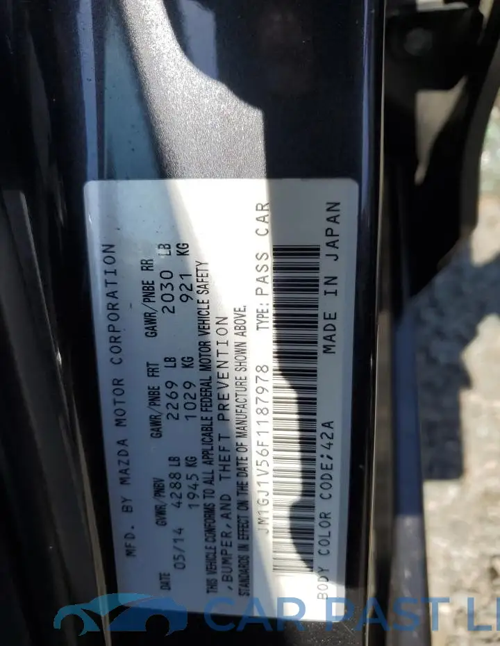 JM1GJ1V56F1187978# 12
