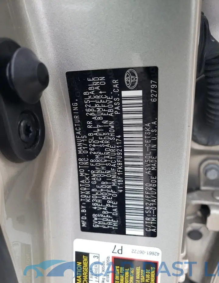 4T1BF1FK8FU921174# 12
