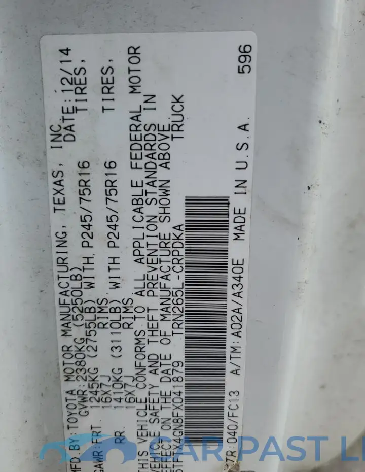 5TFTX4GN8FX041879# 13