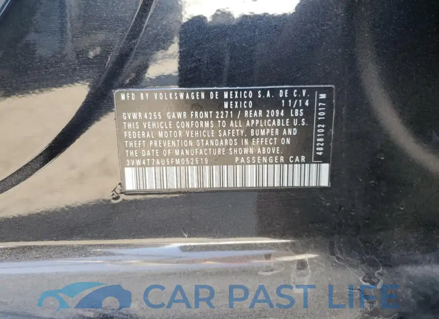 3VW4T7AU5FM052519# 12