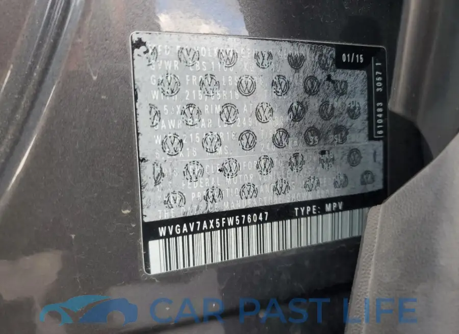 WVGAV7AX5FW576047# 14