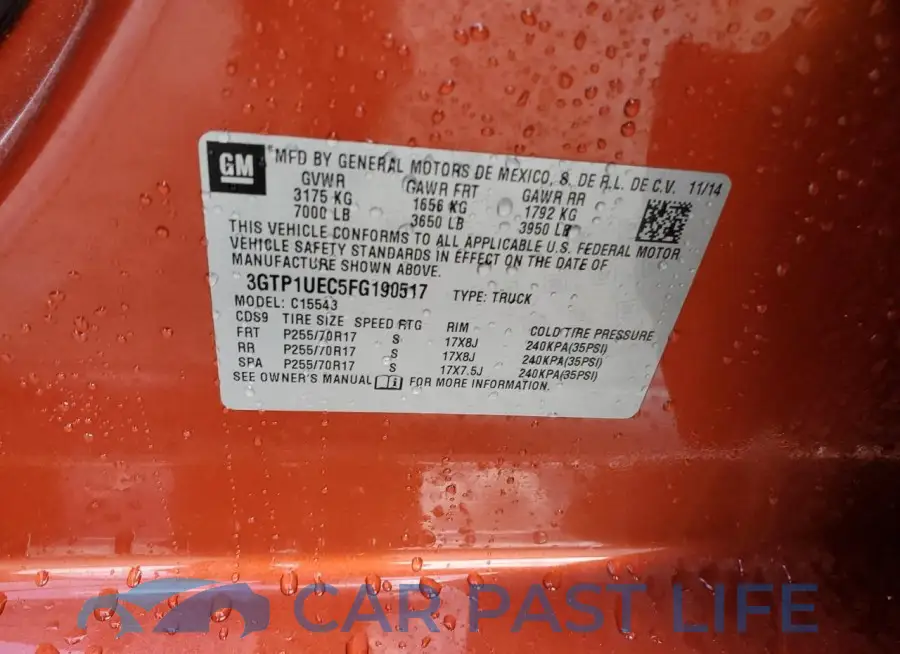 3GTP1UEC5FG190517# 12