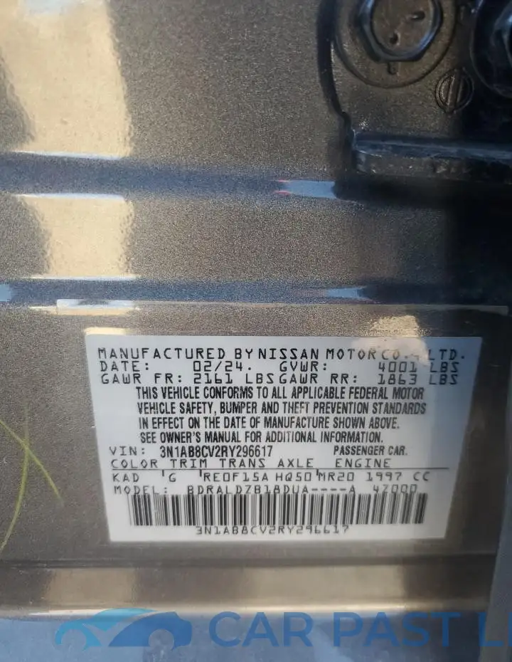 3N1AB8CV2RY296617# 12