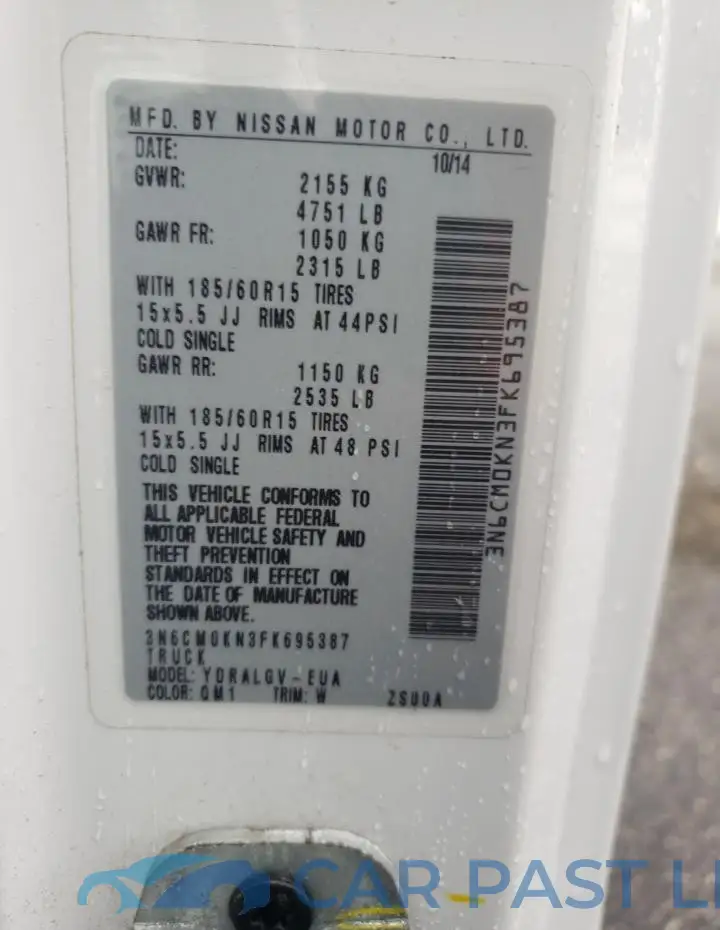 3N6CM0KN3FK695387# 12